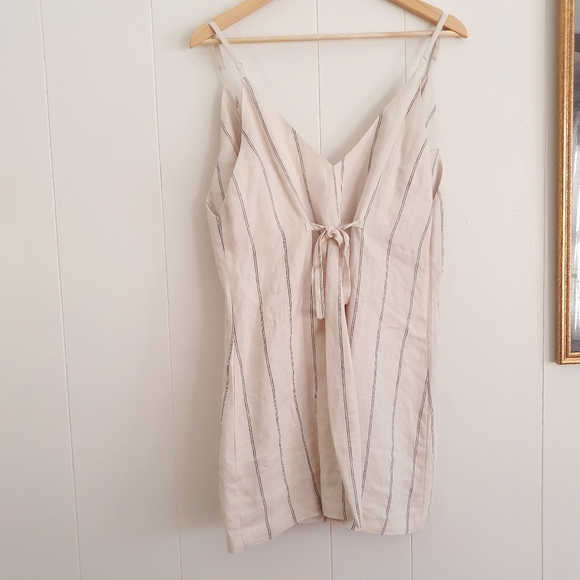 Reformation Cayman Mini Dress | Linen | Striped | Size XL - Picture 11 of 11